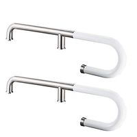 Shower handrail - White Stainless Steel Non-Slip Handrail - Old Man, Pregnant Woman, Person with Limited Mobility