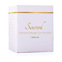 Sacred Certified Organic Cotton Sanitary Pads for Women: Regular Day, Light, Ultra Thin, and Super Absorbent Menstrual Pads with Wings, Unscented, Natural (2 Boxes, 24 Pads)