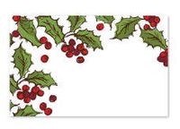Holly Berry Gift Note Cards with Envelopes and Gold Seal -25pack Set