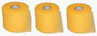 FAZ Sports PW Athletic Tape Foam Underwraps Pre-Wrap. Perfect as Base Layer Under Athletic Taping of Ankles, Wrists, Hands and Knees.2.75" x 30 Yards (Yellow, 3 Pack)