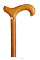 Derby Cane With Collar Natural Stain, Derby Cane Natural Wood, (1 EACH, 1 EACH)