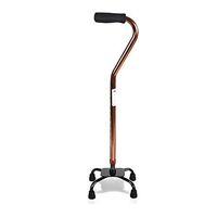 Height Adjustable Four-Wheeled Cane Walker Multi-Function Non-Slip Aluminum Cane Small Base