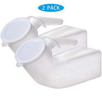 Male urinals for Men Non Spill Urine Cups Hospital Bed Mens Portable urinals with lid Spill Proof Pee Bottles for Men (Pack of 2)