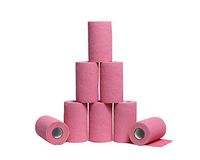 HealiT SuperusGrip™ Cohesive Bandage 4inch-Wide Self-Adhering Performance Athletic Wrap First Aid Tape, Sports Wrap Athletic Tape, Ideal for Stretch Wrist, Ankle Sprains, Swelling - Pink - 8 Pack