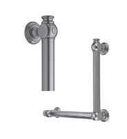 Jaclo G60-32H-16W-LH-ORB 90 Degree Reeded with End Caps Grab Bar with Left-Hand Configuration, Antique Copper
