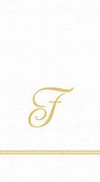 Entertaining with Caspari Monogram Initial F Paper Guest Napkins, Pack of 15