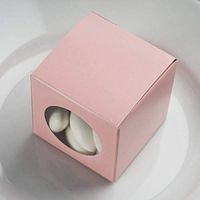Efavormart 2x2 Pink Ballotin Box for Candy Treat Gift Wrap Box Party Favor Boxes for Bridal Shower Anniverary Wedding -100 Boxes
