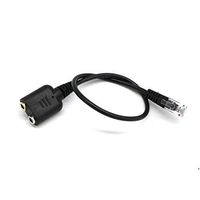 Dual 3.5mm Female to RJ9 Jack Adapter Convertor PC Headset Telephone Using Cable Headset Conversion Cable