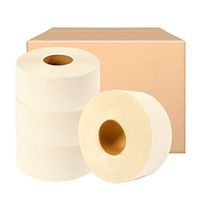 Jumbo Bath Tissue Roll, 3-Ply, 9"Dia, 3.5" Width X 600 'Length, Case of 5 Rolls, Suitable for Hotels, Shopping Malls, Offices