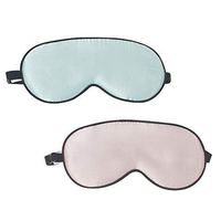 CHILDHOOD Super Soft Silk Sleep Mask for Kids with Adjustable Strap-Silk Eye Mask for Sleeping Blocking Lights (Blue & Pink)