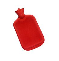 Hypeshops Rubber HOT Water Bottle Bag Warm Relaxing Heat/Cold Therapy RED