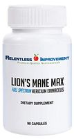 Relentless Improvement Lion's Mane Hericium No Fillers Full-Spectrum Mycoproduct 750mg 90 vegecapsules