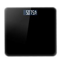 WMM-weighing scale Electronic Bathroom Scales - Toughened Glass, Measure Body Weight, Instant Precise Reading w/Step-On Feature Backlight Display (Color : Black)