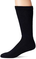 Top Flite Men's Diabetic Non-Binding Mid-Calf Socks 2 Pack, Black, Large