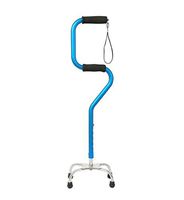 Yadianna Cozy Walking Stick Healthcare Aluminum Alloy Walking Aid Non-Slip Scalable Four-Legged Anti-Shock Crutches with Light for Elderly Outdoor Climbing
