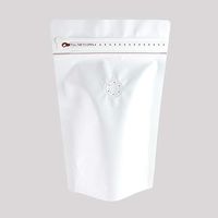 1dingdeals 25pcs Heat Sealable Double Ziplock Stand-Up Display Aluminum Mylar Bags with Degassing Valve and Pull Tab (8oz, Matte White)