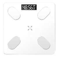 Body Fat Scale, USB Charging Body Scale, 59 Data Measurement, Fat, Bone Weight, Moisture, Muscle Mass White