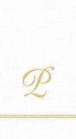 Entertaining with Caspari Monogram Initial P Paper Guest Napkins, Pack of 15