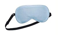 MINILUJIA Super Soft Natural Silk Sleep Mask for Kids Travel Relax with Adjustable Strap Silk Eye Mask for Sleeping Blocking Light (Blue)