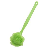 Hellofishly 1Pcs Bath Shower Scrubber Brush Sponge with Long Handle Hanging,Soft Mesh Back Body Bath Shower Scrubber Brush Sponge