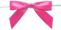BAYWIND LTD; 2.75" Twist Tie Bows- 100pc (Shocking Pink)