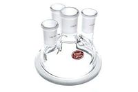 Wilmad-LabGlass LG-8087A-100 4-Neck Flat Flange Reaction Vessel Cover, Standard Taper 24/40 Center - 24/40 Side Neck