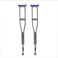 Xqr Crutches, Underarms, Shock Absorbers, Crutches, Stainless Steel, Non-Slip, Paralyzed, Disabled, Non-Slip Sticks, Inconvenient Legs and Feet, Disabled Elderly,L