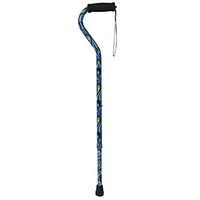 Drive Medical Foam Grip Walking Cane with Offset Handle, Swirl