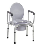 Commode With Drop Arms, Deluxe Steel, 19-23" Height - Non-Padded Seat - 2 Each / Case - 43-2340-2