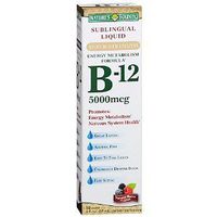 Nature's Bounty B-12 Sublingual Liquid 5000 mcg, Berry 2 fl oz (59 ml)