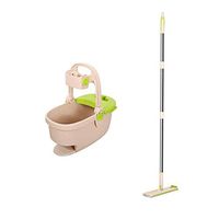 WXQ-XQ Mop and Bucket Cleaning Set Dry And Wet Dual Use Cleaning Dehydration 2 In 1 Household Beige