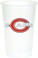 Creative Converting Officially Licensed NFL Printed Plastic Cups, 8-Count, 20-Ounce, Chicago Bears