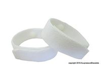 Travel Wristbands, Motion Sickness Bracelet, Natural Nausea Relief, Bracelet Pair, Acupressure Tool, Acupressure Bands, Pressure Point (XLarge 10", White)