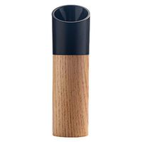 AGAWA Wooden Salt Pepper Grinder Hand Movement Wood Pepper Mill with Ceramic Grinding Cord Kitchen Grinding Tools,Black