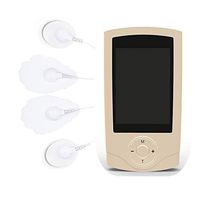 TENS Unit Pain Relief Body Massager 16 Modes Rechargeable Mini Muscle Stimulator Electronic Pulse Massager Beige Paw Small Oval Pads