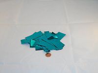 Metallic Confetti Rectangle (Teal)
