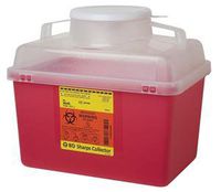 BD Extra Large Sharps Collector, 14 Qt, Clear Top, Small Open Cap 305646