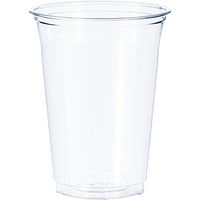 Dart TR16 16 oz Flush-fill Ultra Clear PET Plastic Cup (Case of 1000)