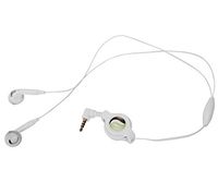 White Retractable Stereo Headset Mic Hands-free Earbuds Headphones Earpieces for T-Mobile LG Stylo 2 Plus - T-Mobile LG V10 - T-Mobile Motorola Google Nexus 6