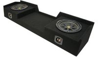 Compatible with Chevy Silverado 99-06 Extended Cab Truck Dual 10" Kicker C10 Subwoofer Sub Box Enclosure 600 Watts Peak