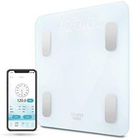 SHARPER IMAGE Digital Bathroom Scale, Tracks Weight, Body Fat & BMI, Bluetooth/Android & iOS App Compatible