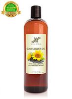 100% Natural Sunflower Seed Oil by Velona | Refined, Cold Pressed, Extra Virgin | for The Best Skin, Face, Body & Hair Care and Cooking | Size: 16 oz