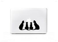 4 Cats Watching Sticker Decal For MacBook Pro, PC, Laptop, Window, Car, or Wall