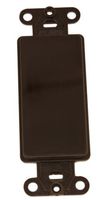 Leviton 80414 Decora Plastic Adapter Plate, Blank - No Hole, With-Ears, and Two Mounting Screws,Brown.
