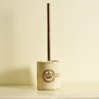 ZGP Toilet accessories Bathroom Toilet Brush European Ceramic Bathroom Toilet Brush Long-handled Toilet Brush Holder With Stand Floor Type Cleaning Brush (Size : A)