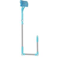 High-altitude glass cleaning equipment, telescopic telescopic U-shaped window cleaning equipment, household glass cleaning equipment. (blue) (Color : Blue)