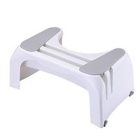 Children's Bathroom Toilet Seat Support Stool, Bathroom Plastic Floor Mat 52.5 * 31.5 * 21cm Independent Flow Assist (Color : Gray)