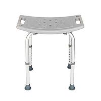 Aihomlk Aluminium Alloy Elderly Bath Chair Without Back of a Chair Gray