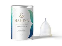 Mahina Menstrual Cup - Most Comfortable and Reliable - Ultra Soft Medical Grade VI Silicone - Made in USA - Natural Clear - New Moon (Size 0)