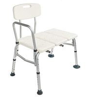 Auténtico White 10 Position Height Adjustable Medical Shower Chair Stool Suitable for Shower Bathtub Toilet Use Elderly Handicapped Disabilities People Hospital Medical Chair Anti-Skidding Anti-Rust